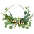 Eucalyptus Leaf and Fern Golden Ring Artificial Wreath - 30" - IMAGE 2