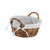 10" Brown Traditional Round Storage Baskets with Handles - IMAGE 1