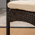 3-Piece Brown Wicker Outdoor Furniture Patio Bistro Set - Cream White Cushions - IMAGE 5
