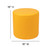 18" Yellow Solid Upholstered Round Modular Ottoman - IMAGE 5