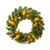Greenery Lemon Artificial Christmas Wreath with Basket - 22-Inch, Unlit - IMAGE 3