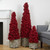 Artificial Berry Cone Potted Christmas Topiary - 40" - Red - IMAGE 2