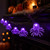 LED Lighted Spider Halloween Lights - Purple - 6' Black Wire - 10ct - IMAGE 1