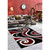 8' x 10' Red and Black Abstract Swirl Rectangular Area Throw Rug - IMAGE 2