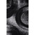 3' x 5' Black and Gray Circular Motif Shag Rectangular Area Throw Rug - IMAGE 1