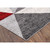 8' x 10' Red and Gray Geometric Abstract Rectangular Area Throw Rug - IMAGE 3