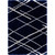 3' x 5' Navy Blue and White Diamond Rectangular Shag Area Throw Rug - IMAGE 1