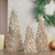 12" Gold Feather Cone Table Top Christmas Tree with Glitter - IMAGE 2