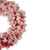 Pre-Lit Flocked Artificial Christmas Wreath - 24" - Red - Clear Lights - IMAGE 4