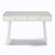 44" White Rectangular Italian Carrara Marble Top Writing Desk - IMAGE 1