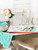 Rabbits and Eggs Easter Placemats - 19" - White and Green - Set of 6 - IMAGE 4