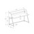 47.25" Natural Brown and White Wood Look Rectangular Computer Desk with Hutch Shelf - IMAGE 3