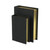 Set of 2 Black and Gold Rectangular Book Storage Boxes 11" - IMAGE 2
