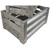 Set of 3 Gray and Silver Galvanized Handcrafted Crates 18"