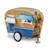 12" Brown and Blue Camping Trailer Cork Caddy - IMAGE 1