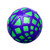 7.5" Reactorz Purple and Green Light-Up Playground Ball - IMAGE 1
