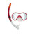 6.25" Bright Red Expedition Swimming Mask and Dry Snorkel Set - IMAGE 2