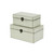 Set of 2 White and Black Rectangle Treasure Boxes 10.25" - IMAGE 2