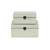 Set of 2 White and Black Rectangle Treasure Boxes 10.25" - IMAGE 3