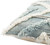 22" Blue and Gray Ikat Pattern Hand Knotted Square Throw Pillow Cover - IMAGE 4