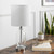 20" Clear Glass Table Lamp with White Drum Shade - IMAGE 2