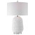 Organic Grid Table Lamp with White Drum Shade - 26.5" - White - IMAGE 1