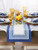 108" Table Runner with Blue Striped Floral Design - IMAGE 6