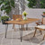 72" Black and Brown Contemporary Rectangular Outdoor Patio Dining Table - IMAGE 6