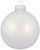 6ct Snow White Sparkle Glass Christmas Ball Ornaments 2.5" (67mm) - IMAGE 1