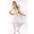 White Gold Angel Girls Children Halloween Costume - Medium - IMAGE 1