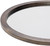 37" Brown Wooden Framed Round Wall Mirror