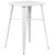 Set of 3 White Metal Square Bar Stools and Bar Height Table, 40" - IMAGE 2
