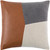 20" Brown and Gray Patched Pattern Hand Woven Square Throw Pillow Cover - IMAGE 1