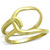 Pack of 2 Women's Gold Ion Plated Stainless Steel Knot Design Ring - Size 5 - IMAGE 1