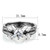 2-Piece Stainless Steel Women's Wedding Ring Set, Size 9 - IMAGE 2