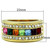 Women's Gold Ion Plate High Polished Stainless Steel Engagement Ring with Top Grade Crystal- Size 9 - IMAGE 2