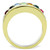 Women's Gold Ion Plate High Polished Stainless Steel Engagement Ring with Top Grade Crystal- Size 9 - IMAGE 3