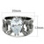 Women's High Polished Stainless Steel Engagement Ring with 12.8 mm AAA Cubic Zirconia - Size 9 (Pack of 2) - IMAGE 2