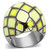 Women's Stainless Steel Ring With Multi Colored Epoxy - Size 7 (Pack of 2) - IMAGE 1