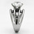 Women's Stainless Steel Engagement Cathedral Ring with Cubic Zirconia Stones - Size 8 (Pack of 2) - IMAGE 4