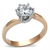 Women's Gold Ion Plated Solitaire Engagement Ring with Cubic Zirconia - Size 7 (Pack of 2) - IMAGE 1