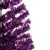Pre-Lit Tinsel Artificial Christmas Tree - Purple - Clear Lights - Purple Wire - 4' - IMAGE 4