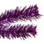Pre-Lit Tinsel Artificial Christmas Tree - Purple - Clear Lights - Purple Wire - 4'