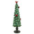Glittered Tree with Cardinals Christmas Decoration - 11" - Green and Red - IMAGE 6