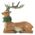 Glittered Sitting Deer with Pine Neck Wreath Christmas Decoration - 10" - IMAGE 1