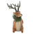 Glittered Sitting Deer with Pine Neck Wreath Christmas Decoration - 10" - IMAGE 3