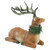 Glittered Sitting Deer with Pine Neck Wreath Christmas Decoration - 10" - IMAGE 4