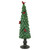 Glittered Christmas Tree with Red Cardinals Decoration - 14.5" - Green and Red - IMAGE 1