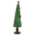 Glittered Christmas Tree with Red Cardinals Decoration - 14.5" - Green and Red - IMAGE 4