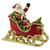 Waving Santa with Presents in Sleigh Christmas Decoration - 9.5" - Red and Gold - IMAGE 1